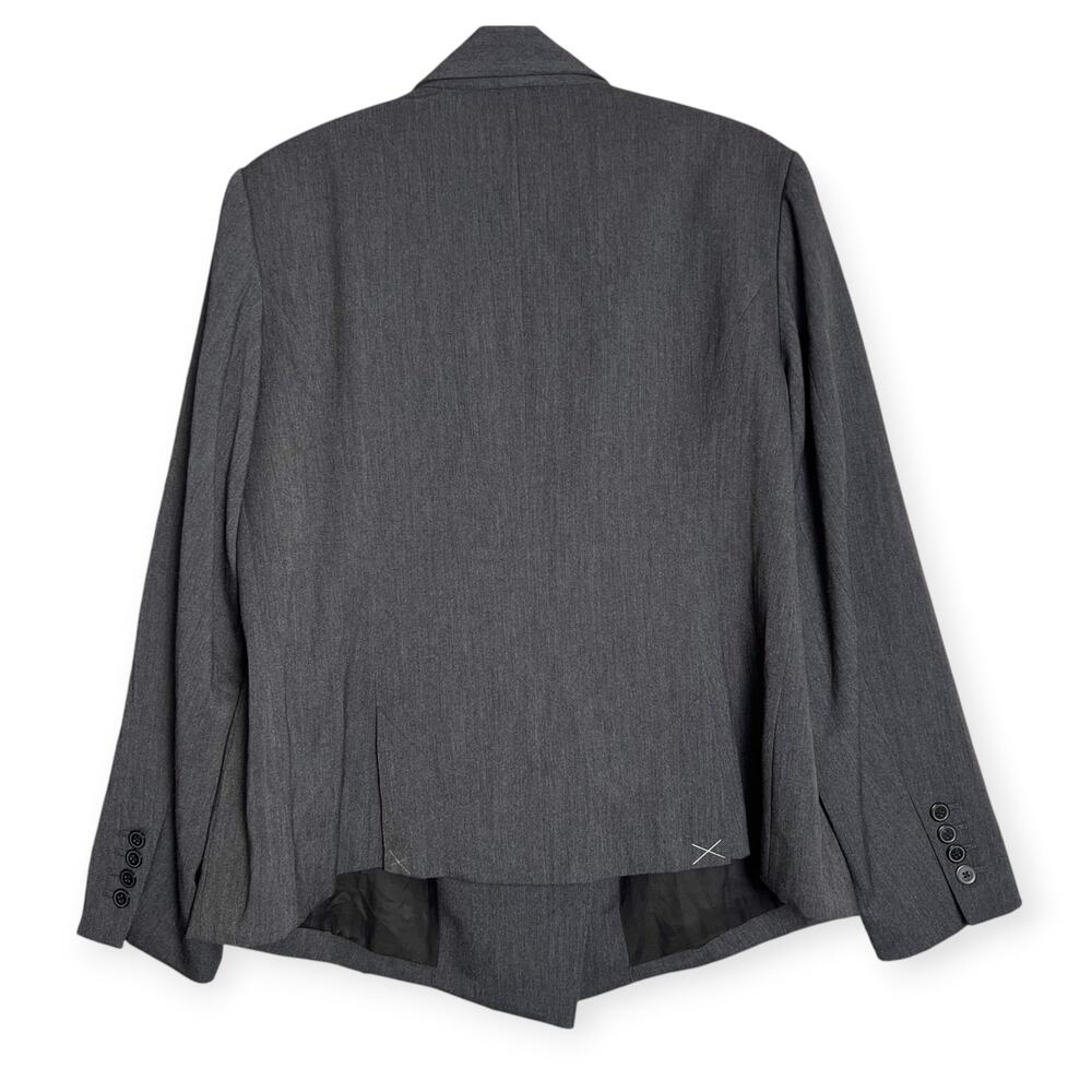 MM LaFleur Roxane Charcoal Work Jacket 1X Soft Twill Double Button Blazer NWOT - Picture 4 of 15